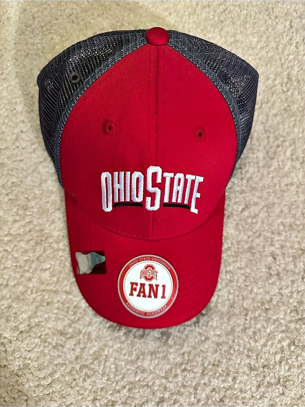 The Ohio State University Ohio State Ball Cap Hat in Red & Black